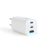 Sieťová adapér USB + Type-C PD45W s rýchlym nabíjaním - biely Sieťová adapér USB + Type-C PD45W s rýchlym nabíjaním - biely