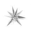 PartyDeco Balónik fóliový Hviezda strieborná 3D 95 cm PartyDeco Balónik fóliový Hviezda strieborná 3D 95 cm