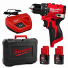 Akumulátorový skrutkovač Milwaukee M12, bezuhlíkový, 12 V, 2,0 Ah, s kufrom Akumulátorový skrutkovač Milwaukee M12, bezuhlíkový, 12 V, 2,0 Ah, s kufrom