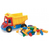 Auto multitruck s kockami plast 38cm 2 farby v sieťke 12m+ Wader Auto multitruck s kockami plast 38cm 2 farby v sieťke 12m+ Wader