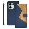 Peňaženkové kožené puzdro Idewei Two-color na Xiaomi Redmi Note 13 4G - Modrá Peňaženkové kožené puzdro Idewei Two-color na Xiaomi Redmi Note 13 4G - Modrá