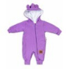 Baby Nellys ® Teplákový overal s kapucňou - fialový, veľ. 62 Baby Nellys ® Teplákový overal s kapucňou - fialový, veľ. 62