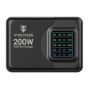 Viking USB GaN charger 200W PD PRO/sieťový adaptér/Output:3xUSB-C,2xUSB-A/Rýchlo nabíjania/ VCH200PD Viking USB GaN charger 200W PD PRO/sieťový adaptér/Output:3xUSB-C,2xUSB-A/Rýchlo nabíjania/ VCH200PD