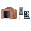 Nožnicový párty stan 2x4 m TENTino SMALL HEXAGON Farba opláštenia: 10A - HNEDÁ Nožnicový párty stan 2x4 m TENTino SMALL HEXAGON Farba opláštenia: 10A - HNEDÁ