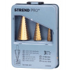 Strend Pro 4200698 Sada stupňovitých vrtáků SS421, 4-12, 4-20, 4-32 mm, TiN, HSS 4241 rovné, do kovu Strend Pro 4200698 Sada stupňovitých vrtáků SS421, 4-12, 4-20, 4-32 mm, TiN, HSS 4241 rovné, do kovu