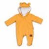 Baby Nellys Dojčenský teplákový overal s kapucňou - horčicový, veľ. 86 Baby Nellys Dojčenský teplákový overal s kapucňou - horčicový, veľ. 86