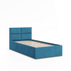 Signal Čalúnená posteľ BORGO 90x200 cm s roštom Modrá Signal Čalúnená posteľ BORGO 90x200 cm s roštom Modrá