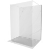 Mexen Kioto, sprchová zástena Walk-In 105 x 200 cm, 8mm číre sklo, biely profil, 800-105-002-20-00 Mexen Kioto, sprchová zástena Walk-In 105 x 200 cm, 8mm číre sklo, biely profil, 800-105-002-20-00