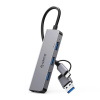 Orico YSA5-U3 HUB adaptér USB / USB-C - 3x USB 2.0 / USB 3.0. šedý Orico YSA5-U3 HUB adaptér USB / USB-C - 3x USB 2.0 / USB 3.0. šedý