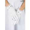 Saténové detské svadobné rukavice s organzou: RO-71 Výber farby: biela