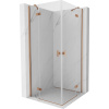 Mexen Mist-H Duo, 2-krídlový výklopný sprchový kút 85 x 85 cm, číre sklo, medený matný profil, 8A5-085L-085P-65-00 Mexen Mist-H Duo, 2-krídlový výklopný sprchový kút 85 x 85 cm, číre sklo, medený matný profil, 8A5-085L-085P-65-00