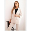 Kesi Włoski Komplet dámsky Punto elegantný sako a nohavice béžový Kesi Włoski Komplet dámsky Punto elegantný sako a nohavice béžový