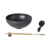 Casafina by Costa Nova Miska|rameň, lyžička, odkladač na paličky pr.19cm|1L, PACIFICA, šedá (tmavo), set|Casafina Casafina by Costa Nova Miska|rameň, lyžička, odkladač na paličky pr.19cm|1L, PACIFICA, šedá (tmavo), set|Casafina