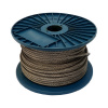 TOPTRADE lano oceľové, pozinkované, na cievke, 7 x 7 drôtov, O 3 mm x 200 m TOPTRADE lano oceľové, pozinkované, na cievke, 7 x 7 drôtov, O 3 mm x 200 m