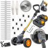 Akumulátorový vyžínač Powermat 1000 W 2x 4 Ah 15 cm 135 cm Akumulátorový vyžínač Powermat 1000 W 2x 4 Ah 15 cm 135 cm