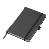 Zápisník A5 s obalom z recyklovanej kože, čierna Zápisník A5 s obalom z recyklovanej kože, čierna