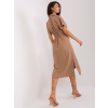 Dámske šaty CHA-SK-0607.69P Farba: Béžová - tmavo, Veľkosť: L/XL Dámske šaty CHA-SK-0607.69P Farba: Béžová - tmavo, Veľkosť: L/XL