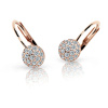 Detské náušnice Danfil C2150 zo ružového zlata, White, zapínanie klapka Detské náušnice Danfil C2150 zo ružového zlata, White, zapínanie klapka