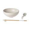 Casafina by Costa Nova Miska|rameň, lyžička, odkladač na paličky pr.19cm|1L, PACIFICA, biela (vanilka) set|Casafina Casafina by Costa Nova Miska|rameň, lyžička, odkladač na paličky pr.19cm|1L, PACIFICA, biela (vanilka) set|Casafina