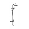 Hansgrohe Sprchový systém Vernis Blend na stěnu s termostatickou baterií černý mat 26276670 Hansgrohe Sprchový systém Vernis Blend na stěnu s termostatickou baterií černý mat 26276670