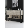 Komoda Luxe - Travertine, Black Komoda Luxe - Travertine, Black