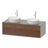 DURAVIT White Tulip závesná skrinka pod dve umývadlá na dosku, 2 zásuvky, 1300 x 550 x 408 mm, americký orech masív/kameňovo šedá matná, WT4988B7792 DURAVIT White Tulip závesná skrinka pod dve umývadlá na dosku, 2 zásuvky, 1300 x 550 x 408 mm, americký orech masív/kameňovo šedá matná, WT4988B7792