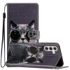 Peňaženkové kožené puzdro Drawing na Samsung Galaxy A26 5G - Sunglasses Cat Peňaženkové kožené puzdro Drawing na Samsung Galaxy A26 5G - Sunglasses Cat
