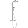 Hansgrohe Sprchový systém Crometta S na stěnu s termostatickou baterií chrom 27268000 Hansgrohe Sprchový systém Crometta S na stěnu s termostatickou baterií chrom 27268000