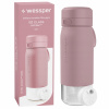 Filtračná fľaša Wessper B2 GLASS ActitexTM 500ml Ružová Filtračná fľaša Wessper B2 GLASS ActitexTM 500ml Ružová