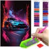 Haft Diamentowy Diamond Painting mozaika ohnivý neónový automobil set Haft Diamentowy Diamond Painting mozaika ohnivý neónový automobil set