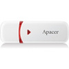 Apacer USB flash disk, 2.0, 64GB, AH333, biely, červený, AP64GAH333W-1, s krytkou Apacer USB flash disk, 2.0, 64GB, AH333, biely, červený, AP64GAH333W-1, s krytkou