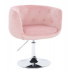 LuxuryForm DESIGN Kozmetické kreslo MONTANA VELUR na striebornom tanieri - ružové LuxuryForm DESIGN Kozmetické kreslo MONTANA VELUR na striebornom tanieri - ružové