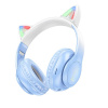 Detské bezdrôtové slúchadlá HOCO bluetooth W42 Cat Ear modré Detské bezdrôtové slúchadlá HOCO bluetooth W42 Cat Ear modré