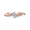 Freya Side Stones | Zásnubný prsteň so stredovým kameňom 0.25ct, ružové zlato, s diamantmi 53