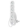 Predlžovací kábel 3 m / 6 zásuviek / biely / PVC / 1 mm2 Predlžovací kábel 3 m / 6 zásuviek / biely / PVC / 1 mm2