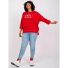 Dámska plus size bavlnená blúzka CORDELIA červená Dámska plus size bavlnená blúzka CORDELIA červená