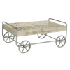 Postranný stolík DKD Home Decor Sivá Prírodná Kov Jedľa Jedľové drevo 110 x 67 x 46 cm Postranný stolík DKD Home Decor Sivá Prírodná Kov Jedľa Jedľové drevo 110 x 67 x 46 cm