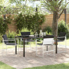 zahrada-XL Záhradný jedálenský set 5 pcs Biela 160 x 80 x 73 cm 3379340 zahrada-XL Záhradný jedálenský set 5 pcs Biela 160 x 80 x 73 cm 3379340