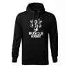 DRAGOWA pánska mikina s kapucňou muscle army team, čierna 320g/m2 - S DRAGOWA pánska mikina s kapucňou muscle army team, čierna 320g/m2 - S