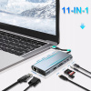 BASEUS ADAPTÉR HUB PREVODNÍK 11V1 USB TYP C NA 4K HDMI USB VGA SD/TF LAN BASEUS ADAPTÉR HUB PREVODNÍK 11V1 USB TYP C NA 4K HDMI USB VGA SD/TF LAN