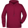 James & Nicholson | JN 8024, Pánska raglánová mikina s kapucňou, červená wine, XL James & Nicholson | JN 8024, Pánska raglánová mikina s kapucňou, červená wine, XL