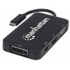 MANHATTAN Dokovací stanice USB-C 4v1, 1xDP, 1xHDMI, 1xVGA, 1xDVI 152600 MANHATTAN Dokovací stanice USB-C 4v1, 1xDP, 1xHDMI, 1xVGA, 1xDVI 152600