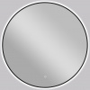 CERANO - Kúpeľňové LED zrkadlo Velo, kovový rám - čierna matná - Ø 60 cm CERANO - Kúpeľňové LED zrkadlo Velo, kovový rám - čierna matná - Ø 60 cm