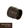 LP spojka rúr zvodu - RAL 8028 Testa di Moro, 80 mm LP spojka rúr zvodu - RAL 8028 Testa di Moro, 80 mm