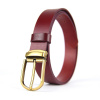 Kožený opasok CLASSIC BRASS, šírka 3.3cm, Ručná výroba na Slovensku - Bordová Kožený opasok CLASSIC BRASS, šírka 3.3cm, Ručná výroba na Slovensku - Bordová
