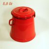 BARAnBARA 6715053 Nádoba na masť smaltovaná 5 L červená Barabara BARAnBARA 6715053 Nádoba na masť smaltovaná 5 L červená Barabara