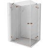 Mexen Lunar Duo, výklopný sprchový kút 110 x 85 cm, 8mm číre sklo, profil ružové zlato, 834-110L-085P-60-00 Mexen Lunar Duo, výklopný sprchový kút 110 x 85 cm, 8mm číre sklo, profil ružové zlato, 834-110L-085P-60-00