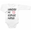 Body dlhý rukáv Handry mi kupuje matka, Baby Nellys, biele Baby Nellys Body dlhý rukáv Handry mi kupuje matka, Baby Nellys, biele Baby Nellys