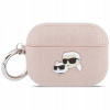 Karl Lagerfeld Pouzdro Monogram Karl & Choupette Head pro Apple AirPods Pro 3 růžové Karl Lagerfeld Pouzdro Monogram Karl & Choupette Head pro Apple AirPods Pro 3 růžové