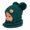 BABY NELLYS Pletený nákrčník / komínok - zelená BABY NELLYS Pletený nákrčník / komínok - zelená